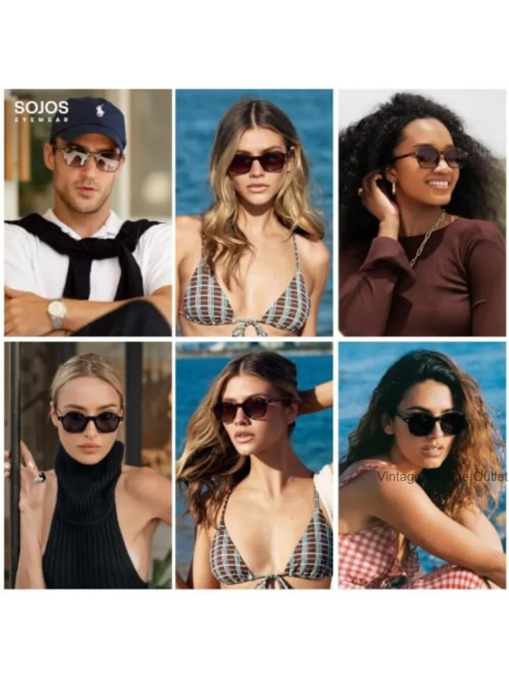 Retro Square Polarized Sunglasses UV400 Unisex